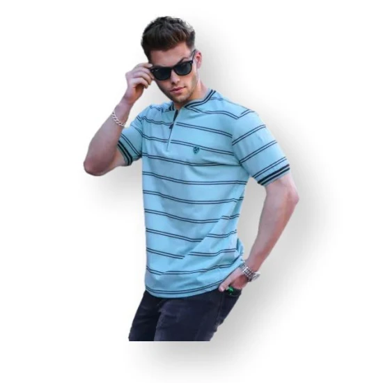 Mėlyni vyriški marškinėliai Anomi PK5874 Premium