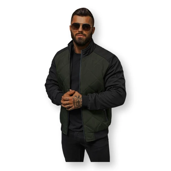 Vyriška tamsiai žalia striukė Rober JS/84M3022/136