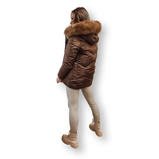 Women's brown winter jacket Doran TY4082