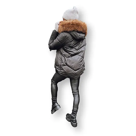 Women's black winter jacket Doran TY4082