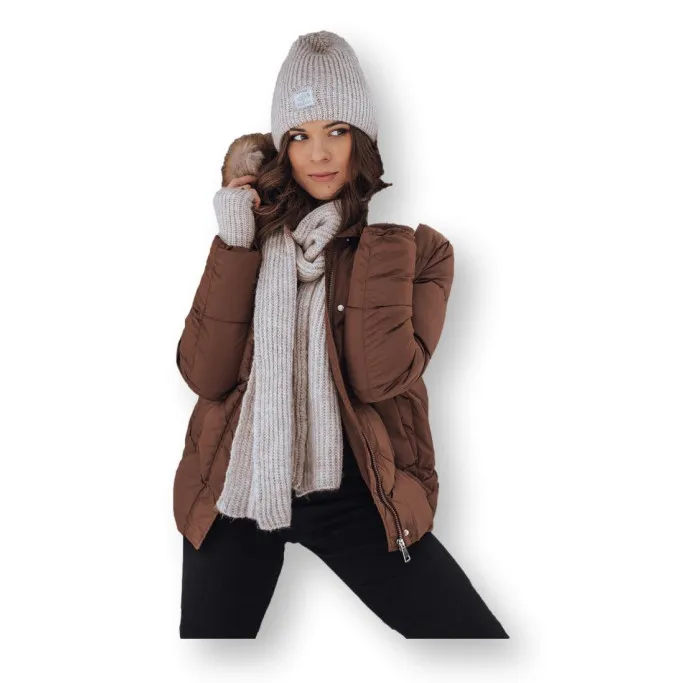 Women's brown jacket Risk TY4080