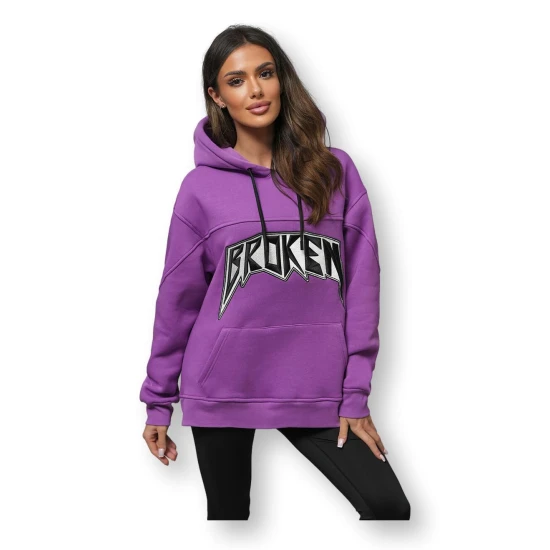 Moteriškas violetinis džemperis Broken O/SWE23019Z