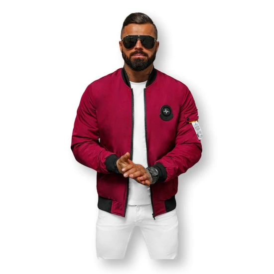 Vyriška bordo pavasarinė striukė Marko JS/84M3037/06