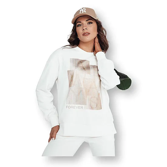 Biały sweter damski Femme BY1281