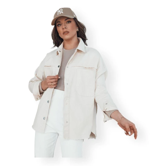 Moteriškas džinsinis rusvas švarkas Damira TY4321