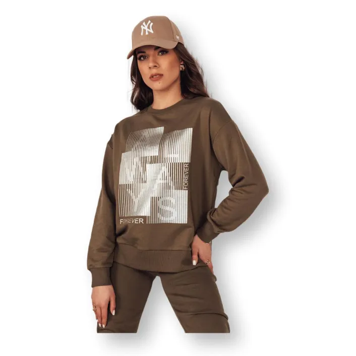 Naisten ruskea villapaita Femme BY1281