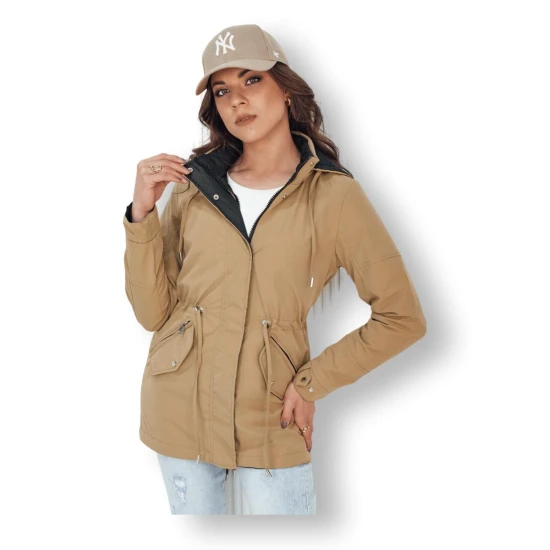 Moteriška dvipusė ruda-juoda striukė Elvina TY4344