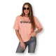 Moteriški persikinės spalvos marškinėliai Days