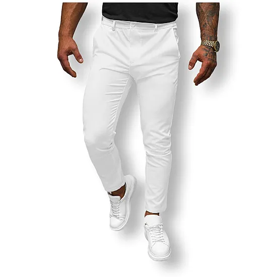 Men's white trousers Barber O/1411SP
