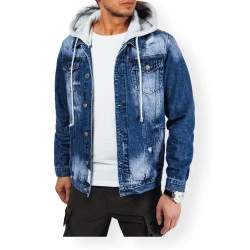 Vyriškas džinsinis mėlynas švarkas Street