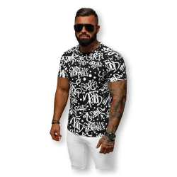 Vyriški juodi marškinėliai su raštais Ginger