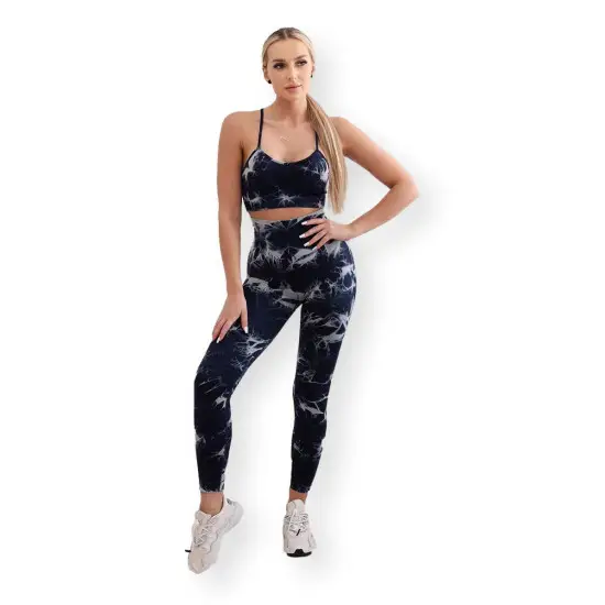 Moteriškas tamsiai mėlynas komplektas Fitness 29317