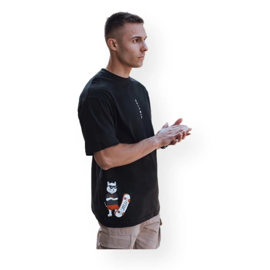 Vyriški juodi marškinėliai Wild RX5531