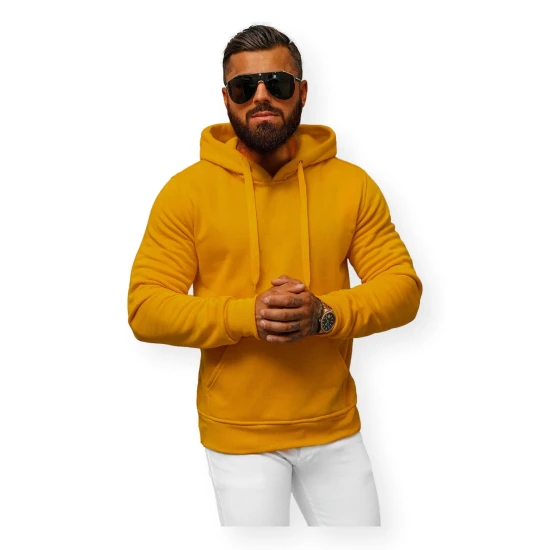 Karamelinės spalvos vyriškas džemperis su gobtuvu Buvoli JS/2009