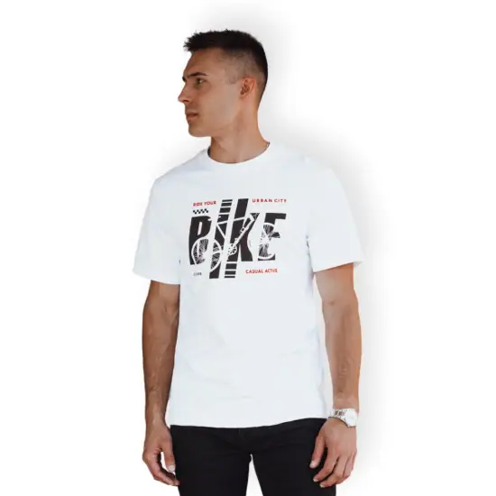 Vyriški balti marškinėliai Bike RX5450