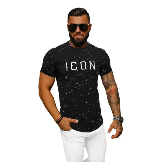 Vyriški juodi marškinėliai Icon O/P1289Z