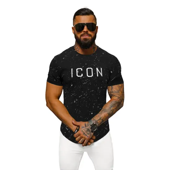 Vyriški juodi marškinėliai Icon O/P1289Z