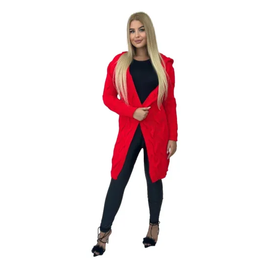 Women's red cardigan Elin 29994