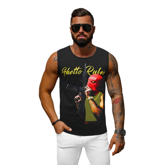 Vyriški juodi marškinėliai Rules O/T107/3Z