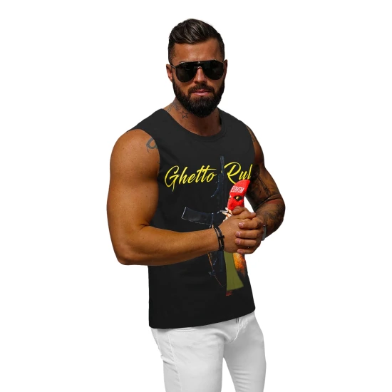 Vyriški juodi marškinėliai Rules O/T107/3Z