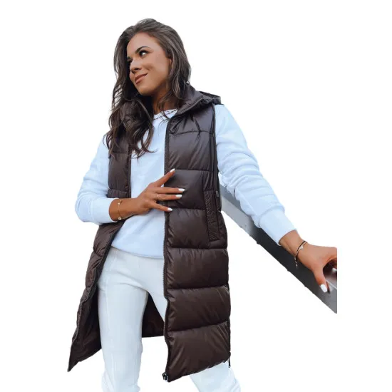 Pikk pruun kapuutsiga vest Far TY3749