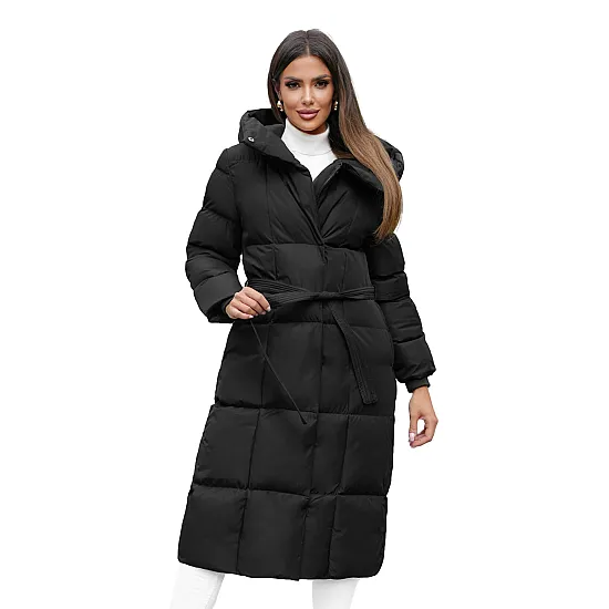 Melns ziemas mētelis Marisol JS/5M3227/392Z