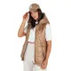 Women's brown hooded vest Kolin TY4115