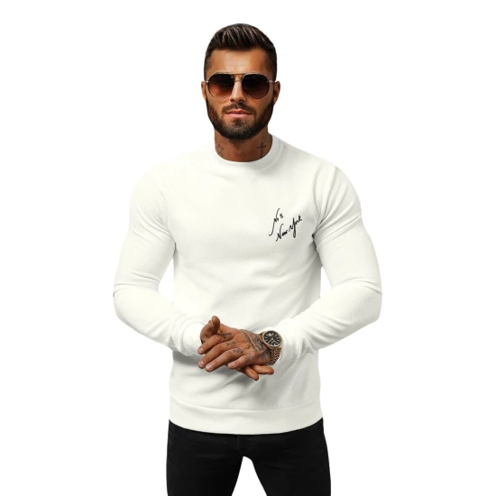 Vyriškas baltas džemperis New York O/P2031