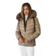Brown shiny jacket for women Alexa JS/5M3138/62Z
