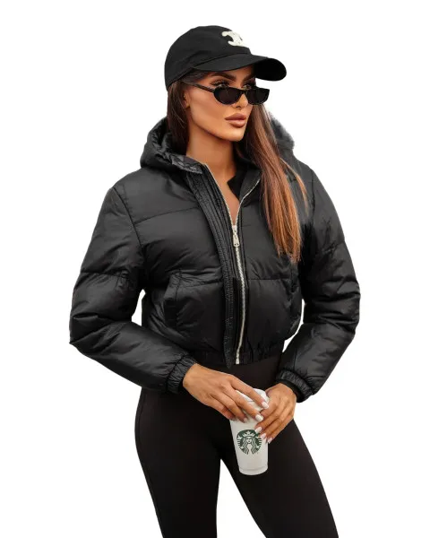 Juoda žieminė moteriška striukė Jenner
