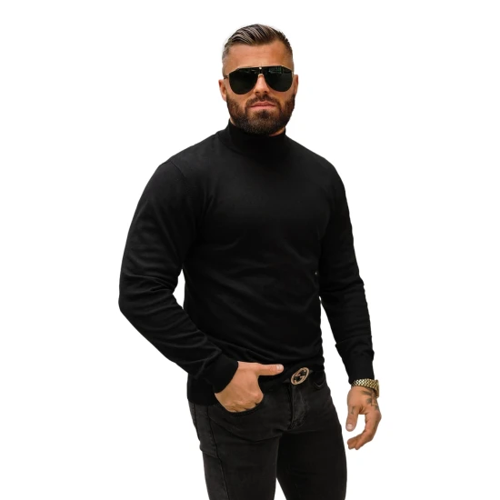 Juodas megztinis aukštu kaklu Oscar O/BM201