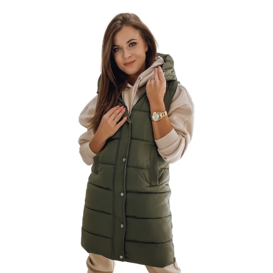 Chaki spalvos liemenė su gobtuvu Noelin TY3132