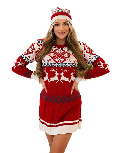 Moteriškas kalėdinis 3-ų dalių komplektas Christmas