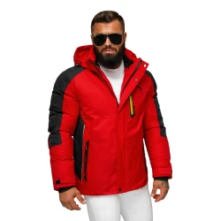 Raudona vyriška žieminė striukė Zerol