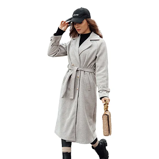 Women's brown coat Cameli NY0744