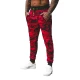 Vyriškos raudonos kamufliažinės laisvalaikio kelnės Sigur