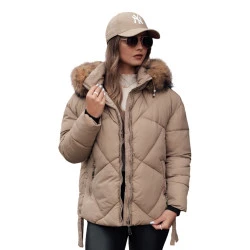 Moteriška rusva dygsniuota žieminė striukė Sisi