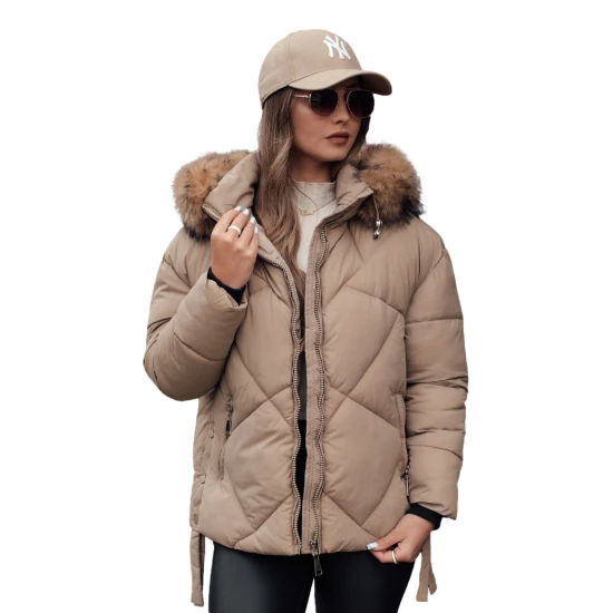 Moteriška rusva dygsniuota žieminė striukė Sisi TY4715