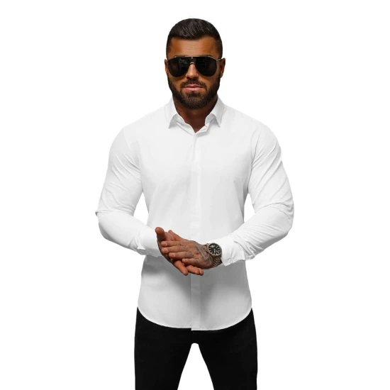 Balti vyriški marškiniai Fulio O/V76Z