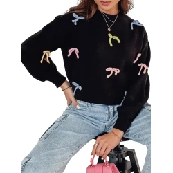 Moteriškas juodas megztinis Tula