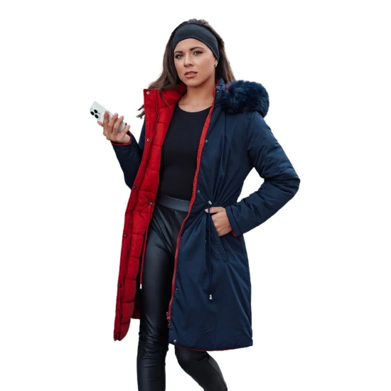 Tamsiai mėlyna moteriška dvipusė striukė Adnel TY4590