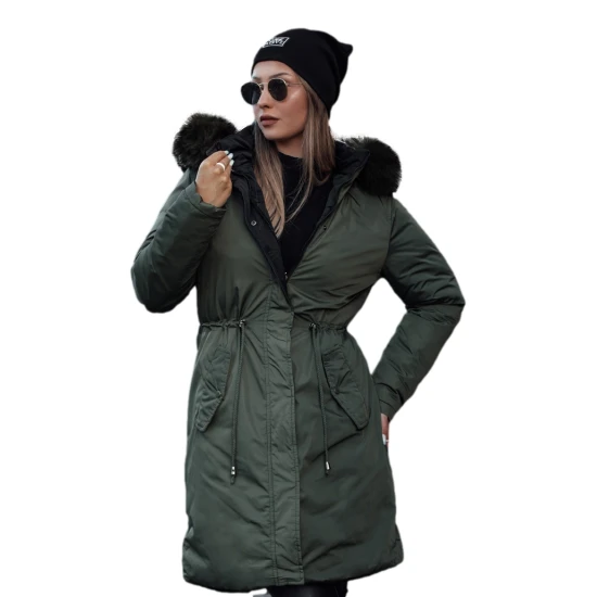 Žalia moteriška dvipusė striukė Adnel TY4589