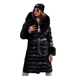 Moteriškas paltas su aksinėmis sagomis Karum