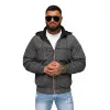 Tamsiai pilka striukė su gobtuvu Kemir JS/16M9207/92