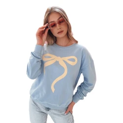 Moteriškas mėlynas džemperis Cute