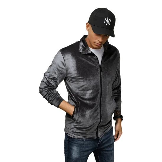 Vyriškas tamsiai pilkas veliūrinis džemperis Onil BX5535