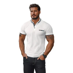Vyriški balti polo marškinėliai Ozan
