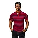 Men's striped red polo shirt Donat