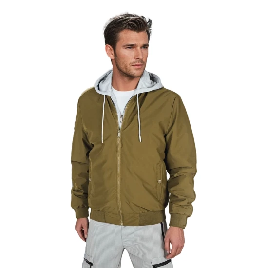 Vyriška žalios spalvos bomber stiliaus striukė Edmin TX5022