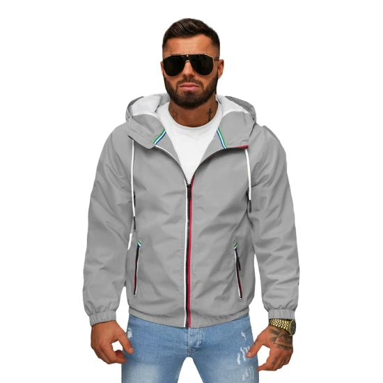 Vyriška pilka striukė su gobtuvu Pyter JS/31M5069/215